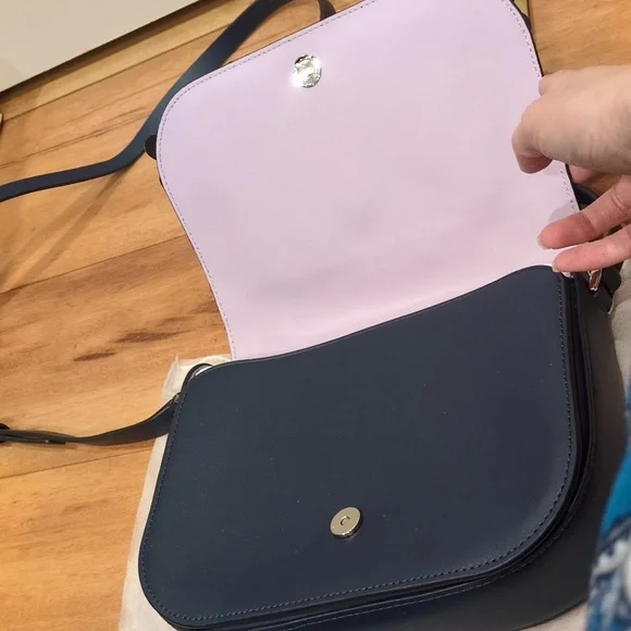 Kate Spade NWOT Zibbi Owl Navy ๐ Novelty Medium Flap Shoulder Crossbody Purse - Picture 11 of 15